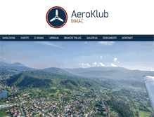 Tablet Screenshot of aeroclub-bihac.com
